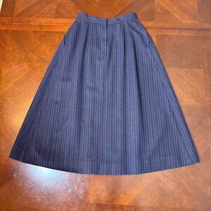 Vintage 80s Intuitions Wool Maxi Skirt  USA A-Line 100% Wool